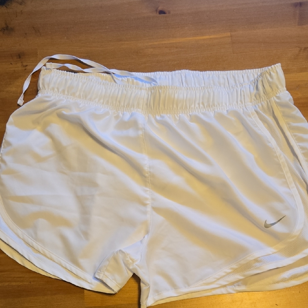 Nike White Sports Shorts